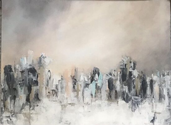 Pilsēta Ziemā 60*80